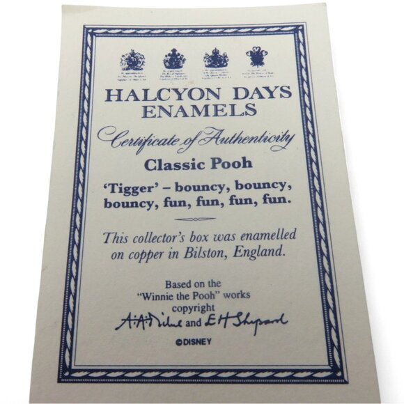 HALCYON DAYS Classic Pooh TIGGER Im The Only One Bilston Enamel England - Picture 7 of 10